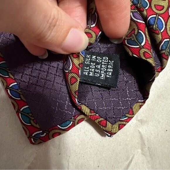 Christian Dior CD Monogram Logo Print Silk Neck Tie - Picture 8 of 13